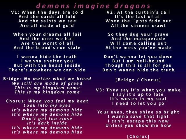 Demons - Imagine Dragons
