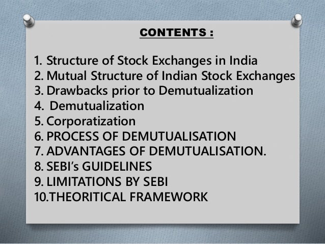 demutualization in stock exchange