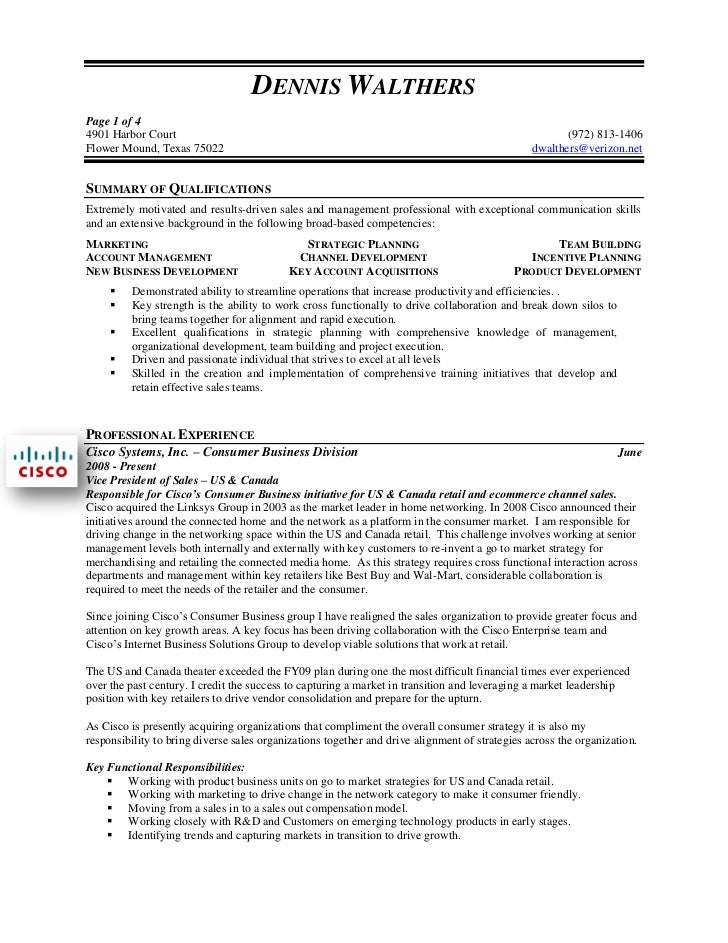 Sample resume for it sales professional