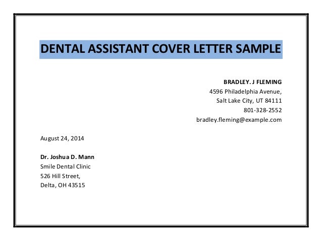 dental hygiene resume cover letter