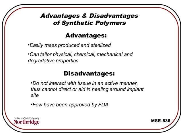 advantages and disadvantages of polymers pdf