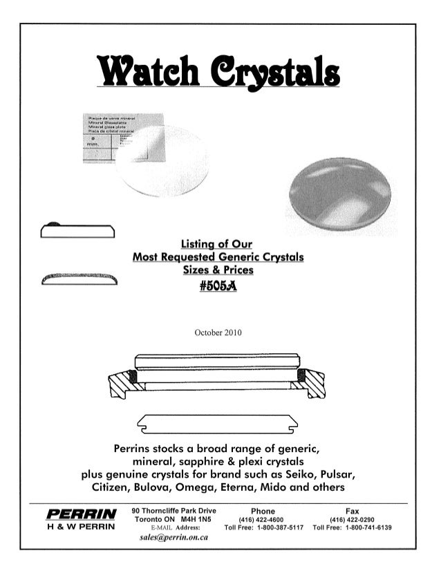 Name Brand Watch Crystals