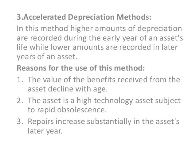 three methods of depreciation