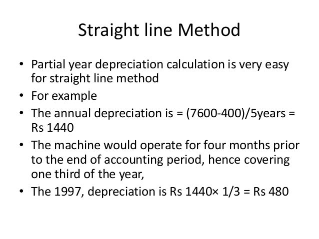 depreciation 2 1 the straight line method