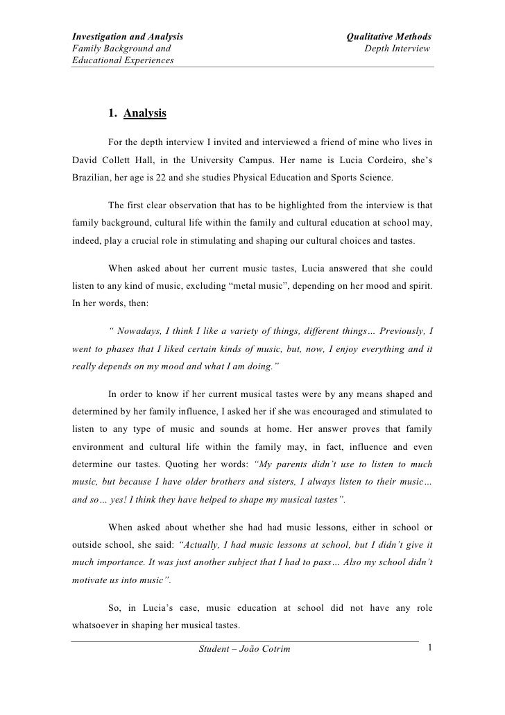 Interview essay sample free