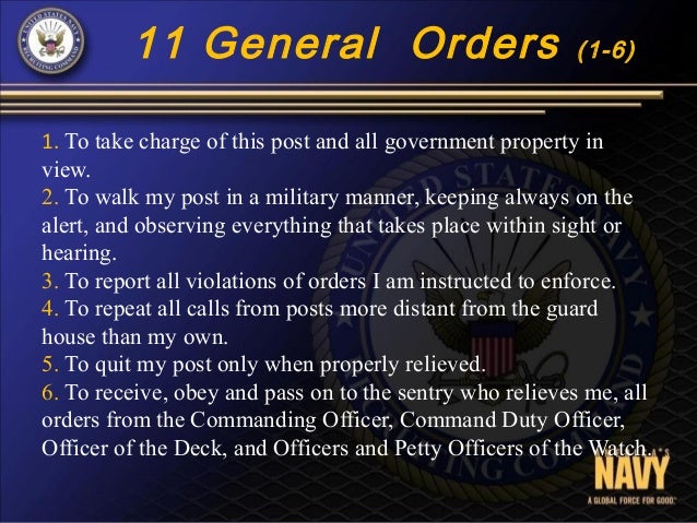 eleven general order eleven general order