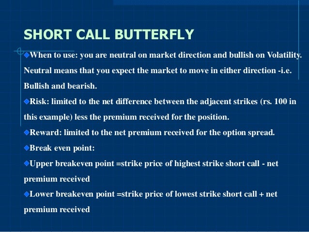 Options trading strategies in indian