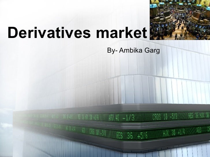 Derivative trading strategies ppt