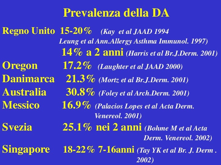 Introduzione di una nutrizione su a dermatite atopic al bambino