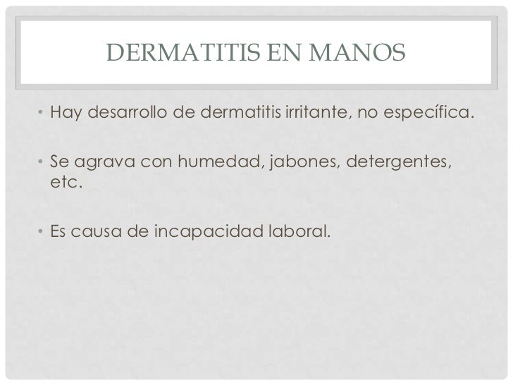 Dif la diagnosis de la eccema de las manos
