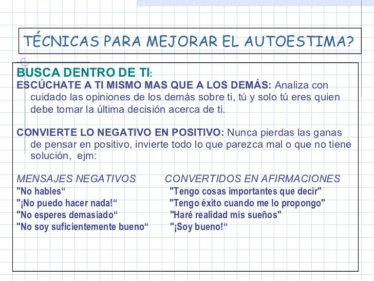 Desarrollo Del Autoestima Y Estrategias Para Mejorar