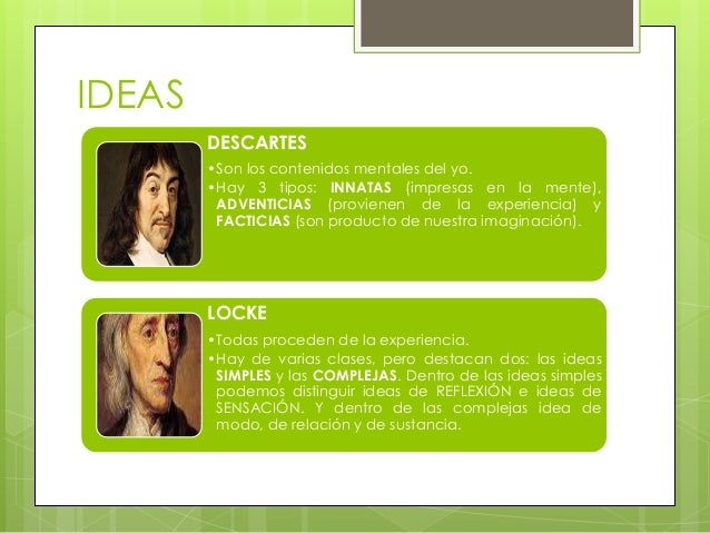 Resultado de imagen de lOCKE VERSUS DESCARTES