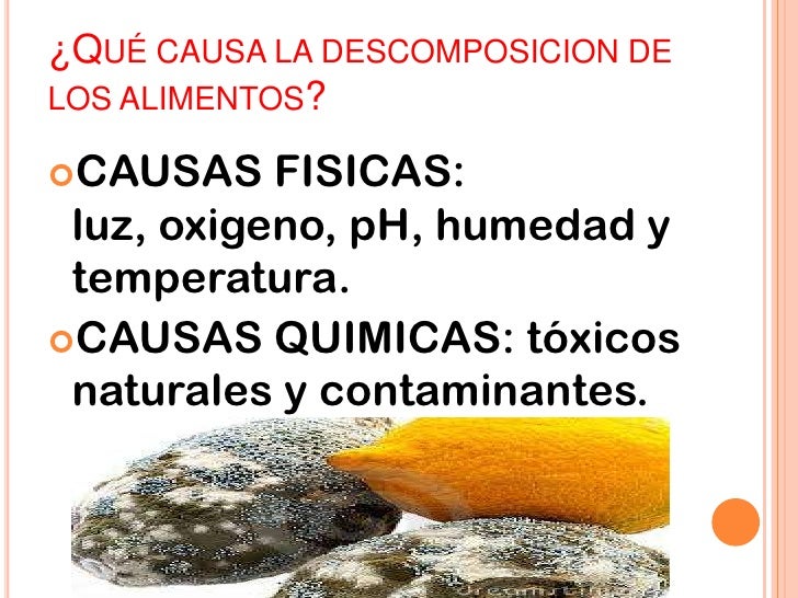 Descomposicion de los Alimentos