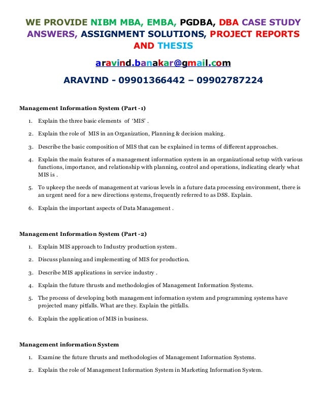 decision support system case study with solution decision support system case study with solution