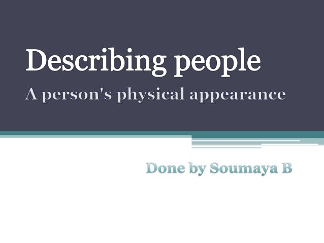Physical appearance essay