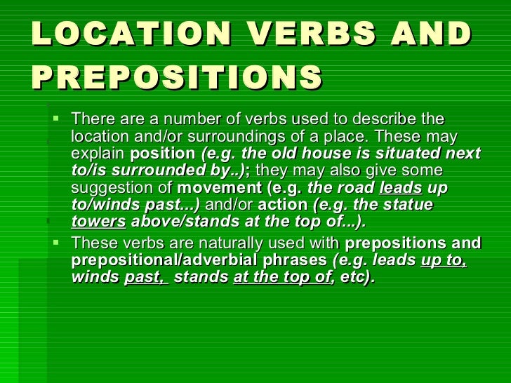 Describing Places And Buildings