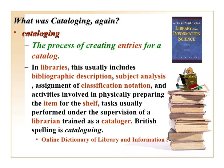 Descriptive cataloging Overview