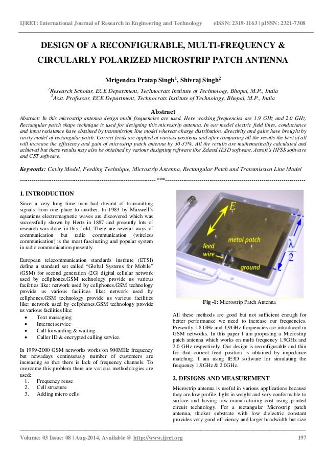 Input Impedance Patch Antenna