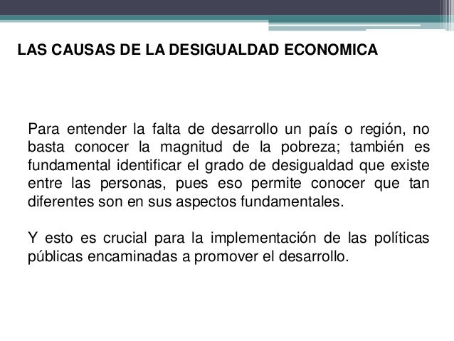 Desigualdad economica resumen
