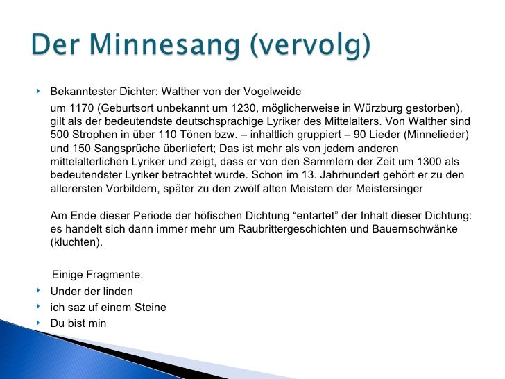 Walther von der Vogelweide das volk ist dumm Walther von der Vogelweide das volk ist dumm