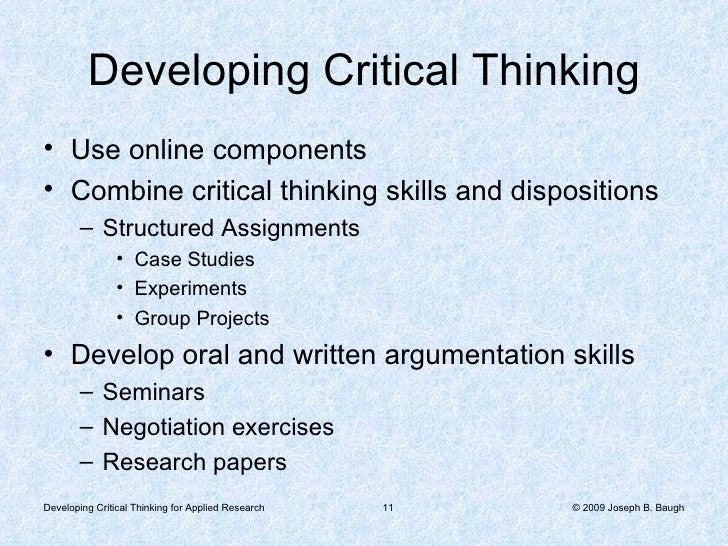 [PPT]Helping College Students Develop Critical Thinking Skills