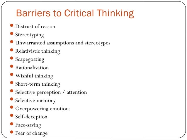 Critical thinking writing and reading