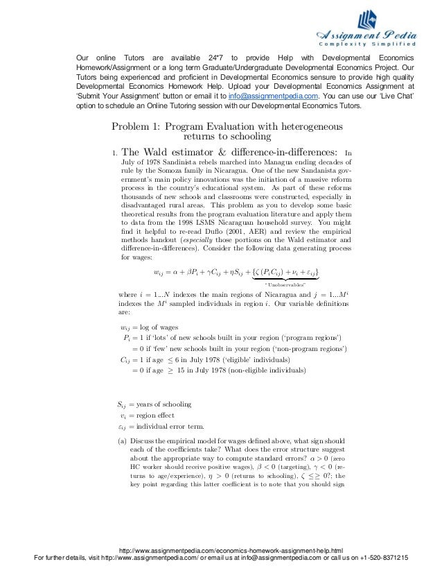Econometrics assignment help london