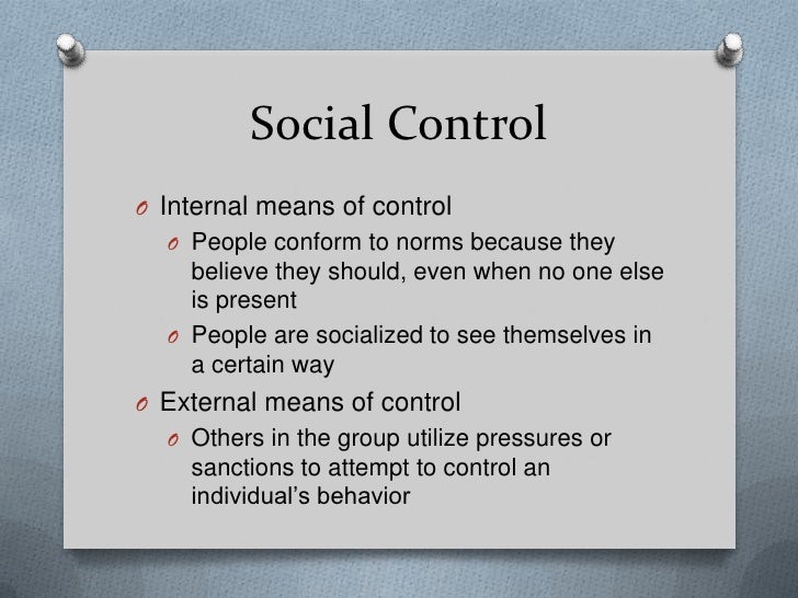 Social Control Theory And Social Control