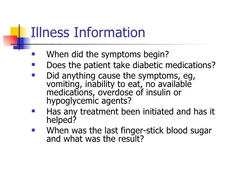 Diabetic Emergencies