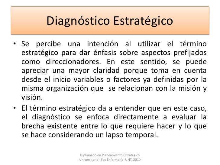 Diagnóstico situacional estratégico
