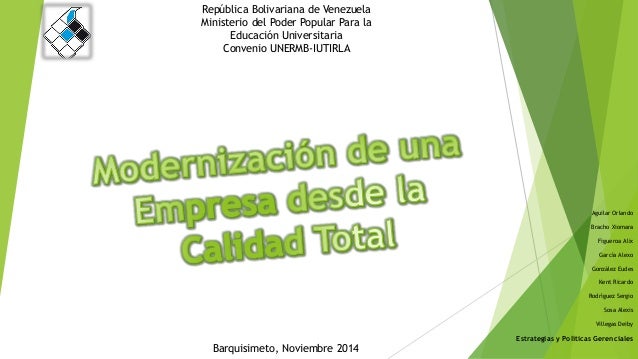 CALIDAD TOTAL EMPRESA calidad total empresa: