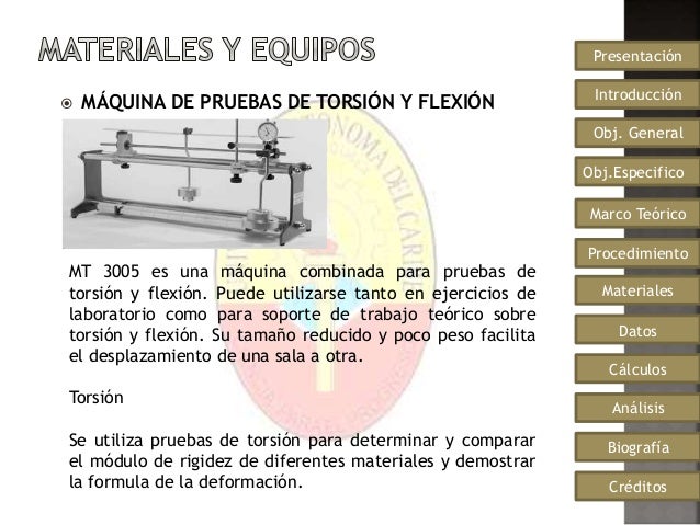 Ensayo de torsion