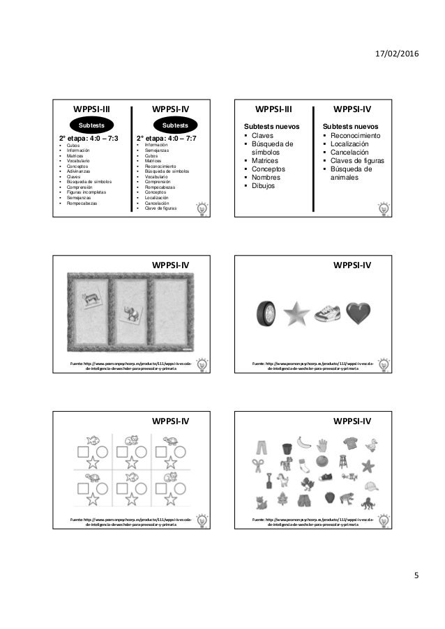 ESCALAS WECHSLER. WPPSI, WISC Y WAIS. PASADO, PRESENTE Y FUTURO
