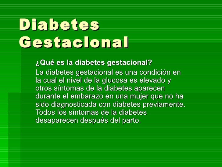 Diabetes Gestacional Diabetes Gestacional