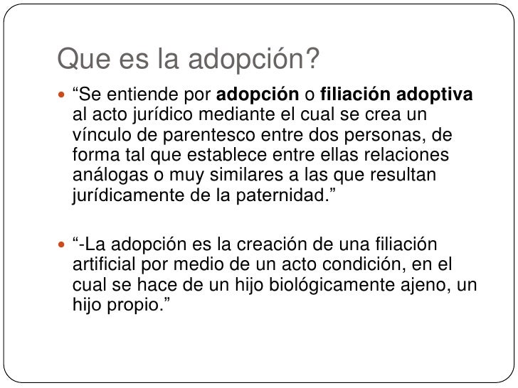 Diapositivas de la adopcion