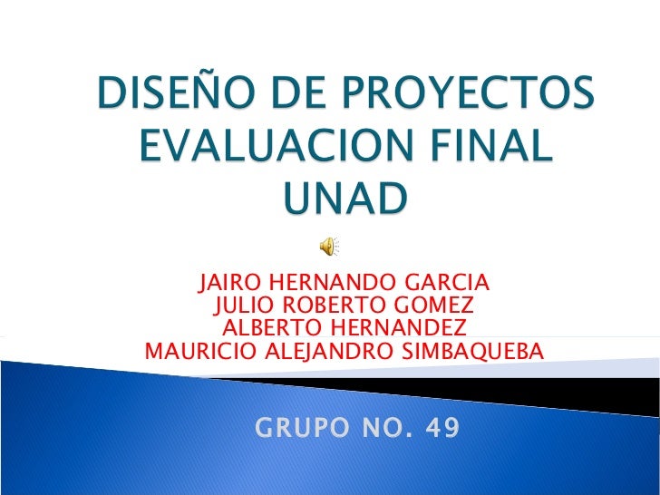DISENO DE PROYECTOS diseno de proyectos: