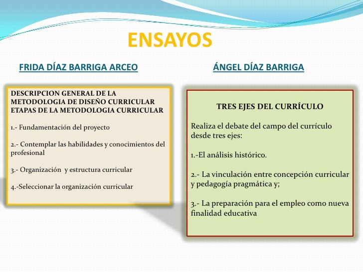 Diapositivas ensayo Díaz Barriga