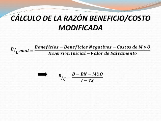 Razón Beneficio/Costo