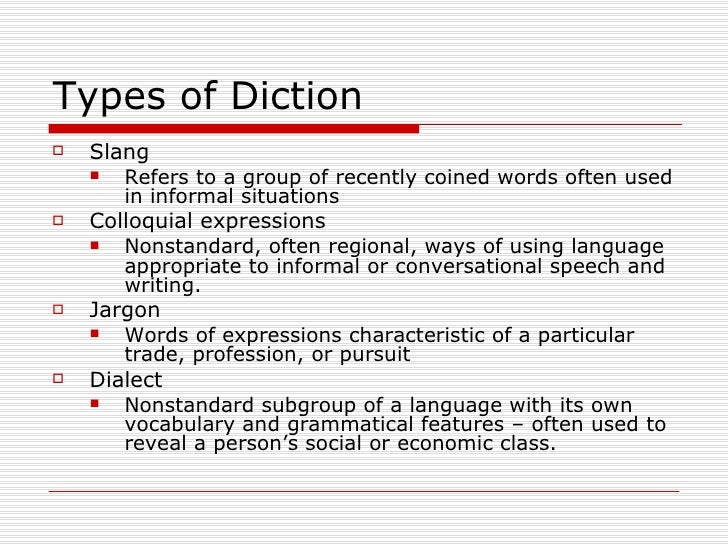 types of diction