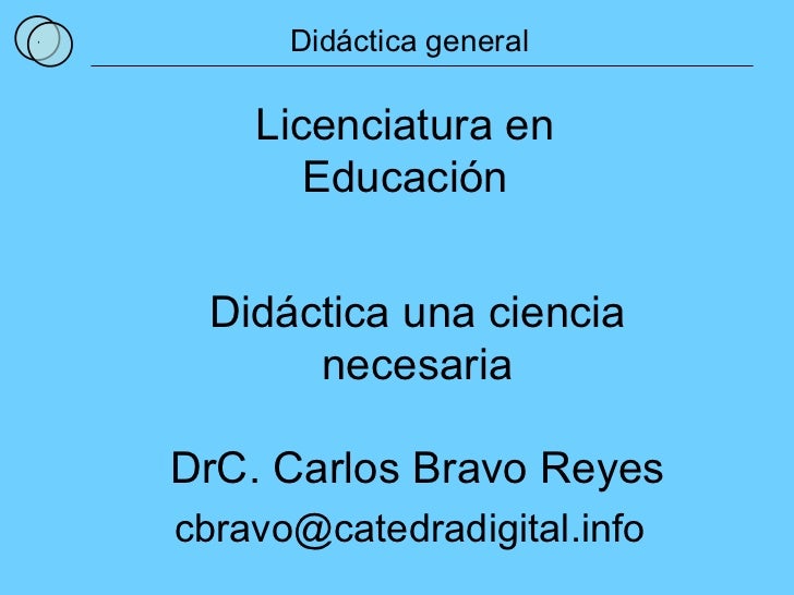 Didactica General Didactica General
