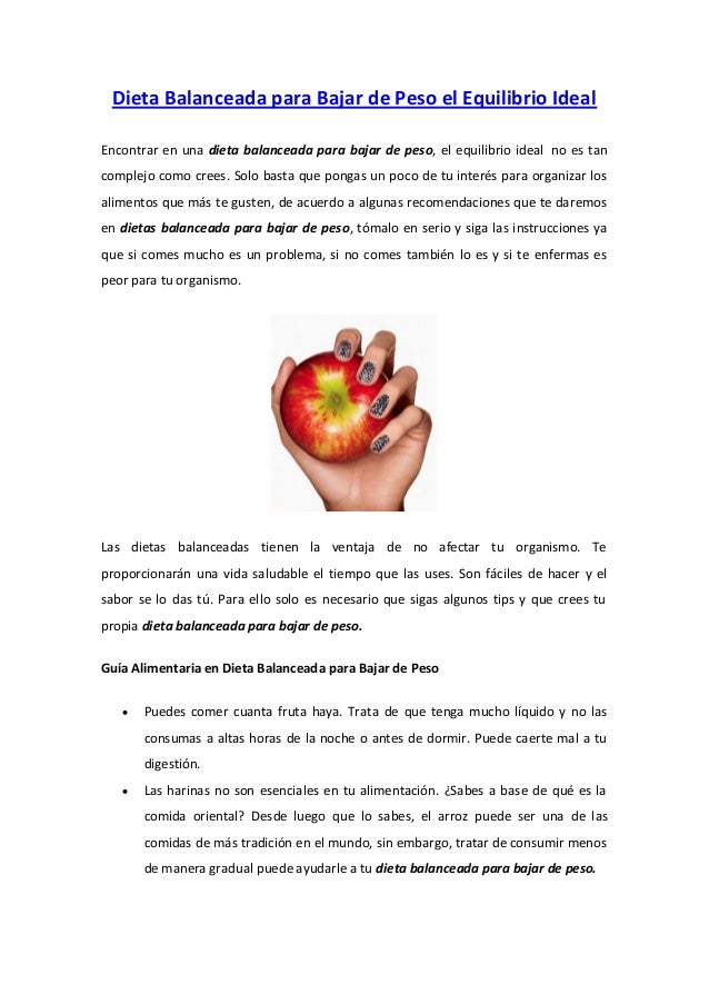 Bajar De Peso Dietas Saludables