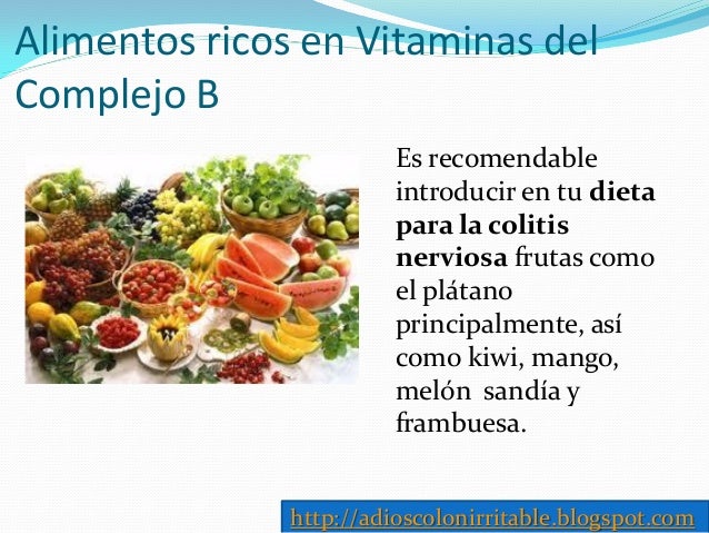 Dieta Semanal Para La Colitis