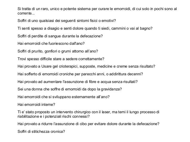 Natalsid per prevenzione di emorroidi