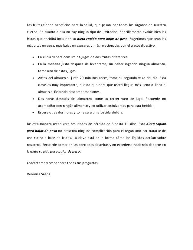 Dieta Rapida Vegetariana Para Bajar De Peso