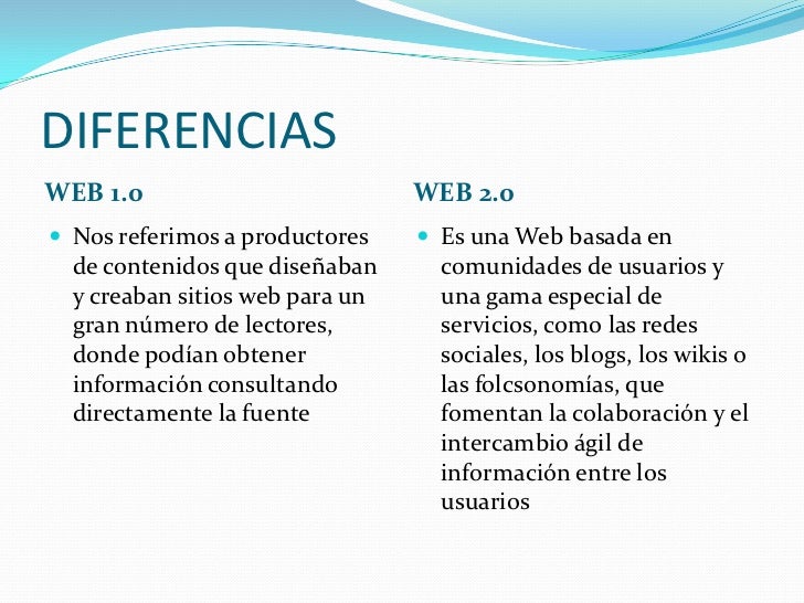 Diferencias Entre Web 1.0 2.0 3.0 Y 4.0