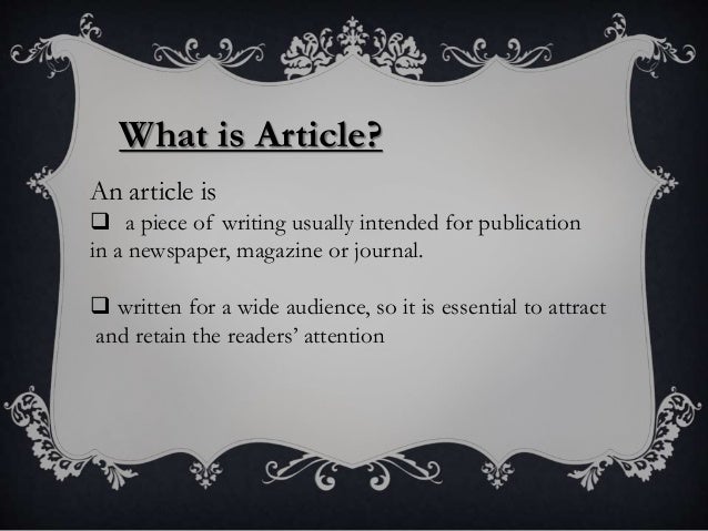 How to write article references