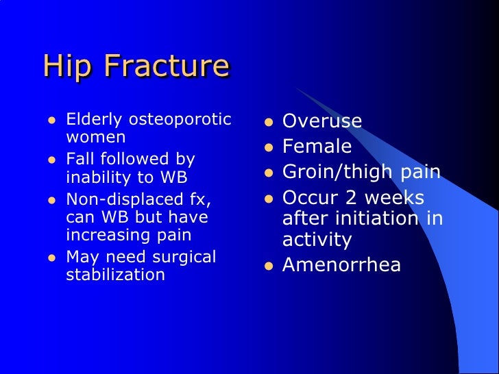 Differential Diagnosis Of The Hip2010