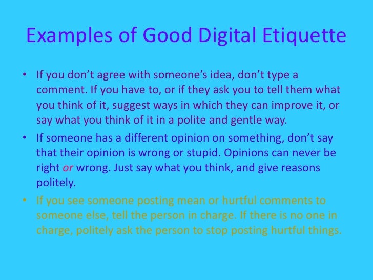 Digital Etiquette