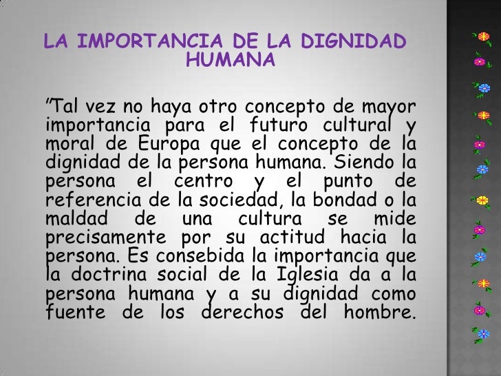 Dignidad humana