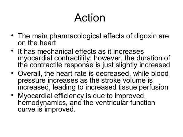 digoxin effect on blood pressure